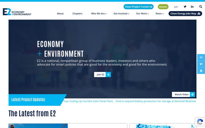 Screenshot of e2.org