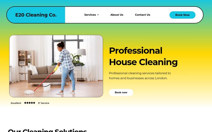 Screenshot του e20cleaningco.co.uk
