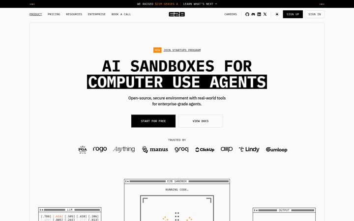 Screenshot of e2b.app