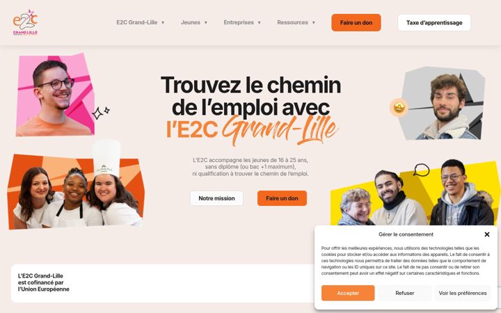 Screenshot of e2c-grandlille.fr