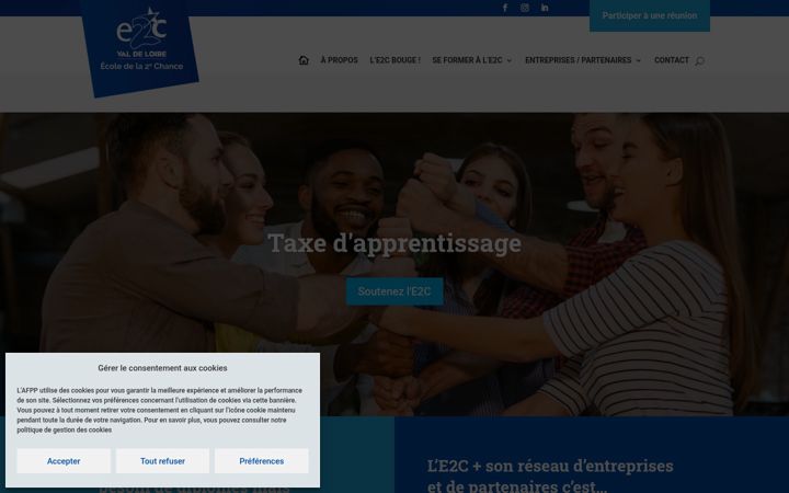 Screenshot of e2cvaldeloire.fr