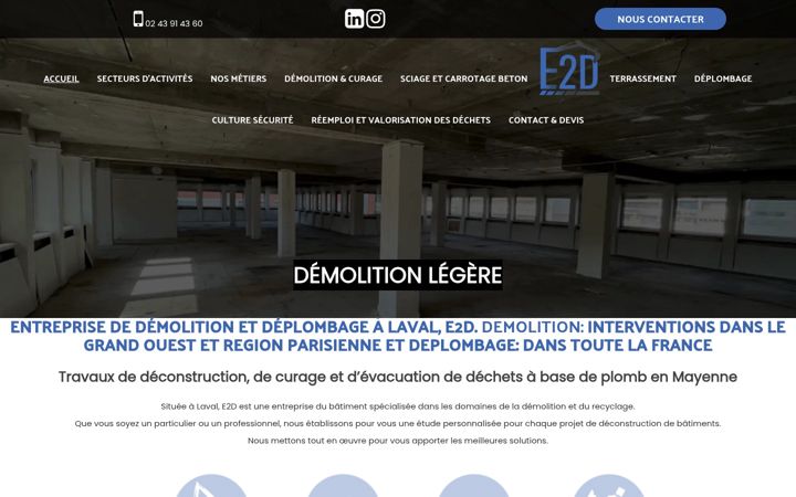 Screenshot of e2demolition.fr