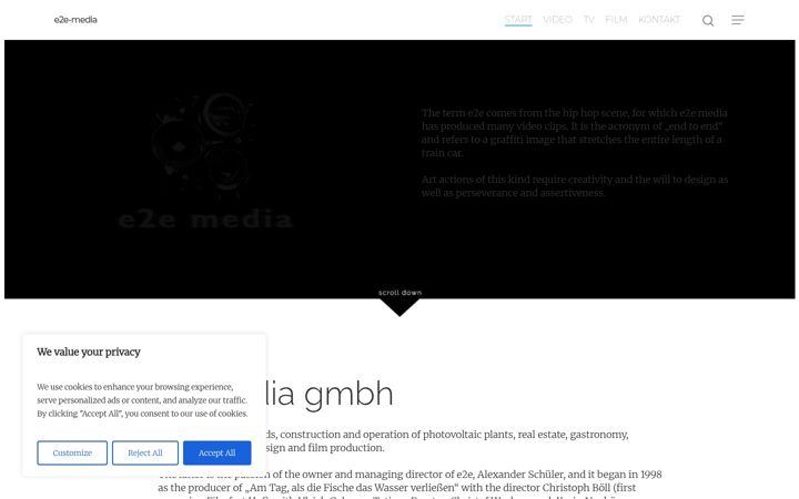 Screenshot of e2e-media.com