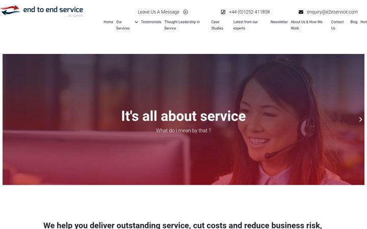 Screenshot of e2eservice.com