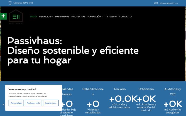 Captura de pantalla de e2passivhaus.es