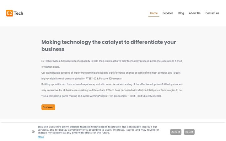 Screenshot of e2tech.com