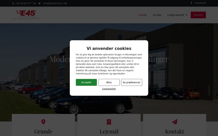 Ekraanipilt saidist e45erhverv.dk