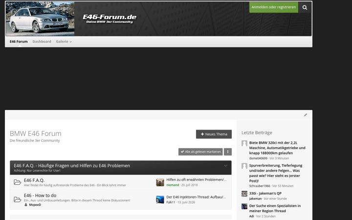 Snimka zaslona za e46-forum.de