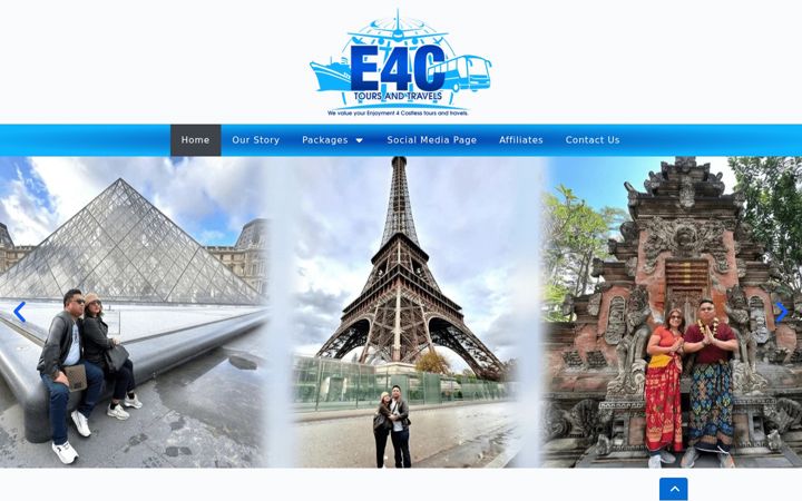 Screenshot of e4ctoursandtravel.com