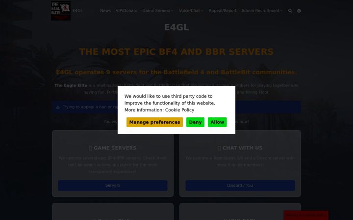 Screenshot of e4gl.com
