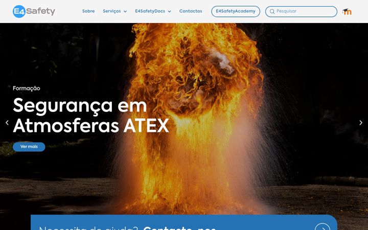 Screenshot stránky e4safety.pt