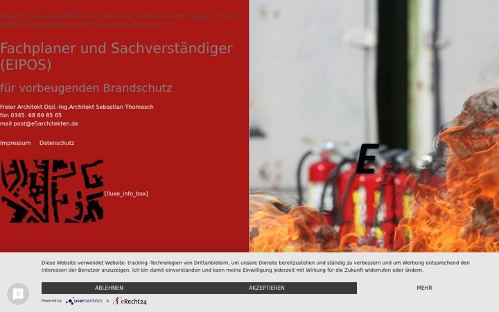 Snímek obrazovky e5brandschutz.de