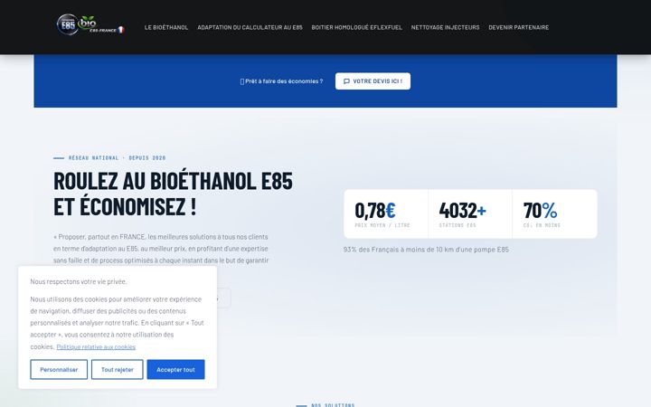 Screenshot of e85france.fr