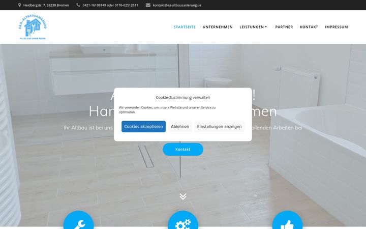 Skærmbillede af ea-altbausanierung.de