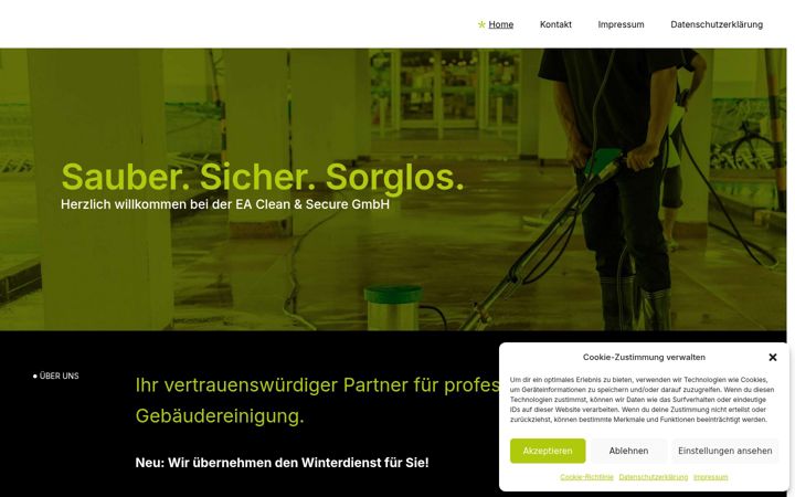Skærmbillede af ea-clean-secure.de
