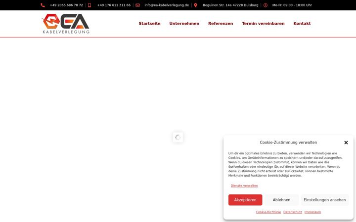 Screenshot of ea-kabelverlegung.de