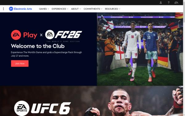 Screenshot of ea.com