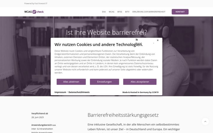Screenshot of eaa-check.de