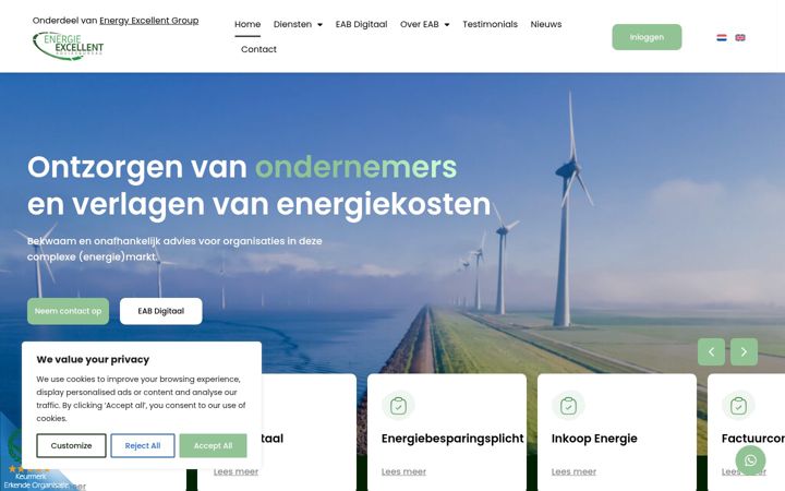 Captura de pantalla de eabexcellent.nl