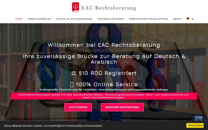 Screenshot ta' eac-rechtsberatung.de