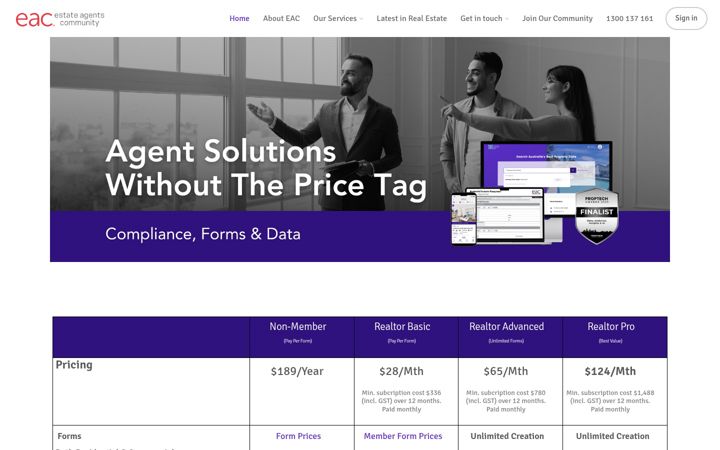 Screenshot of eac.com.au