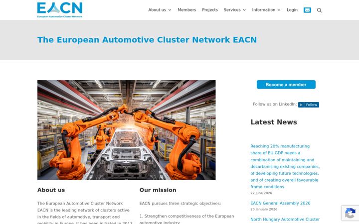Screenshot von eacn-initiative.eu