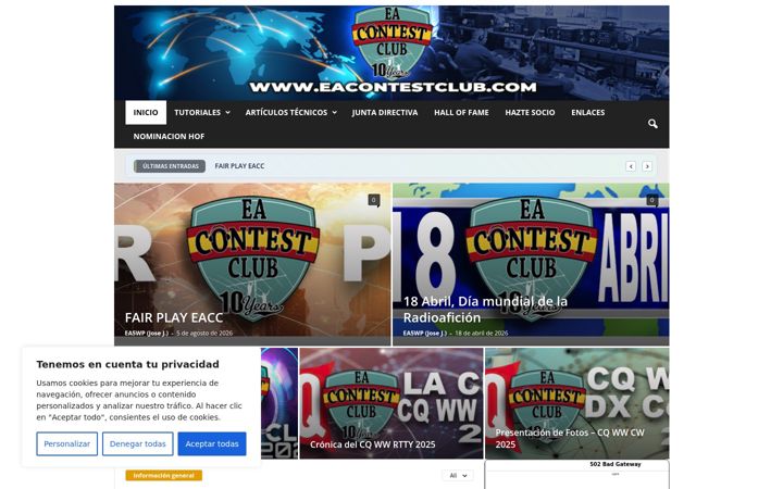 Screenshot of eacontestclub.com