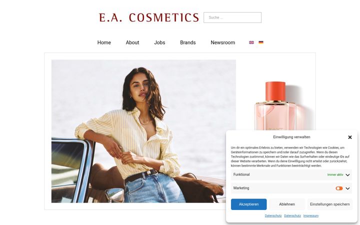 Screenshot ta' eacosmetics.de