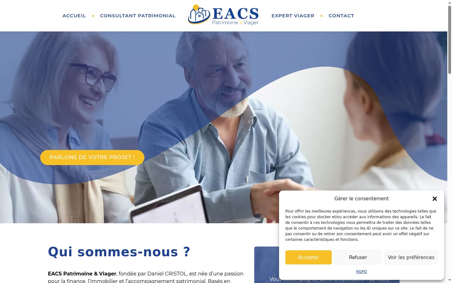 Screenshot tal-banner tal-kunsens muri qabel kwalunkwe interazzjoni