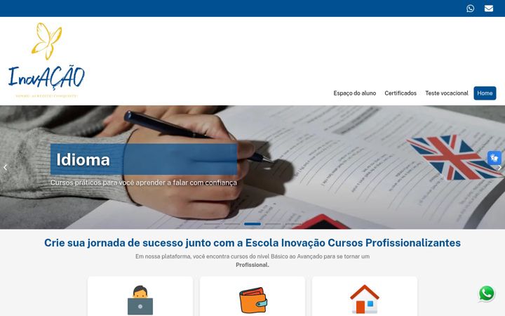 Screenshot stránky eadinovacao.com.br