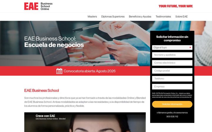 Screenshot of eaeformacion.com