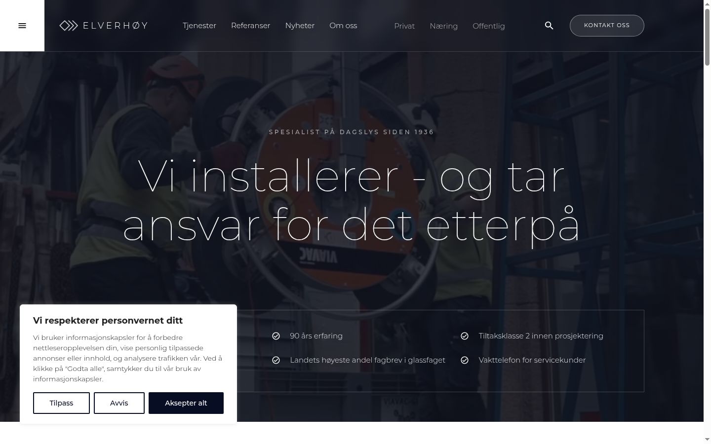 Screenshot tal-banner tal-kunsens muri qabel kwalunkwe interazzjoni