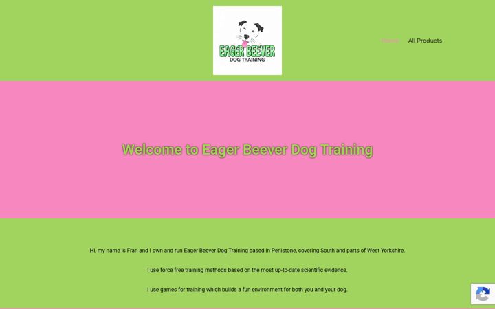 Ekraanipilt saidist eagerbeeverdogtraining.co.uk