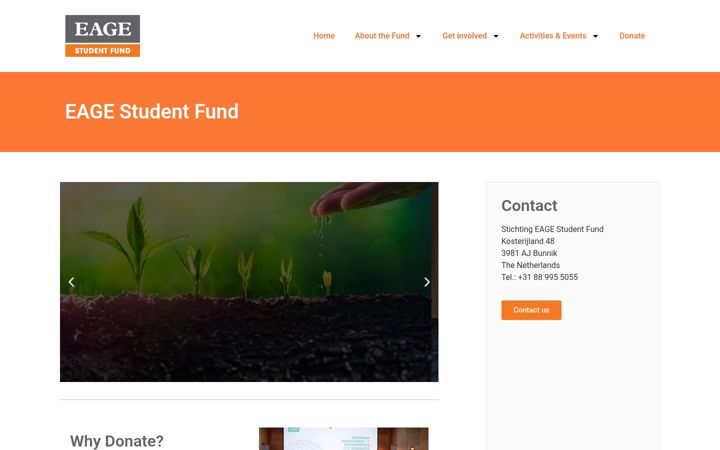 Ekrano kopija eagestudentfund.org