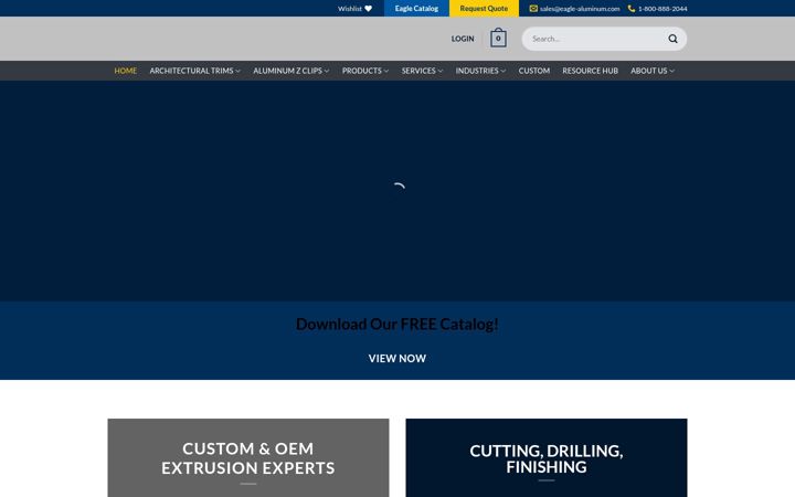 Screenshot of eagle-aluminum.com
