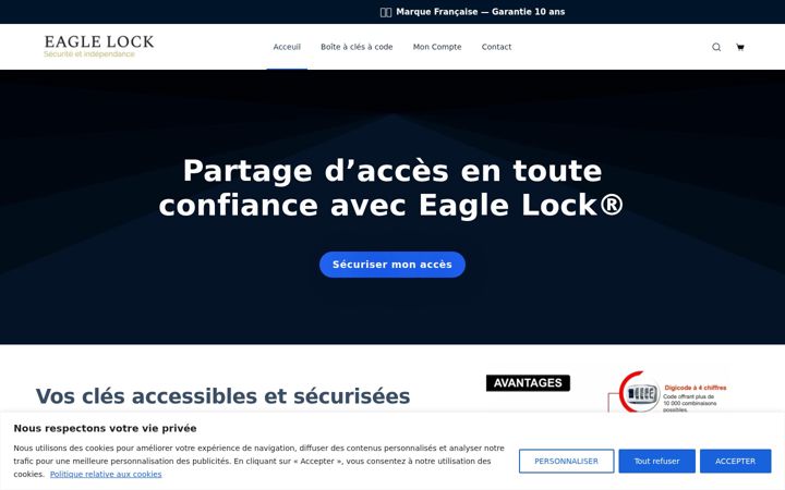 Screenshot of eagle-lock.fr
