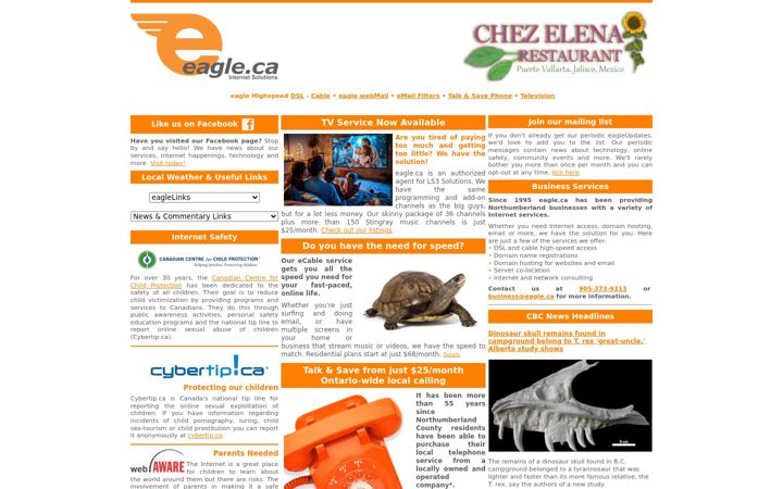 Screenshot of eagle.ca