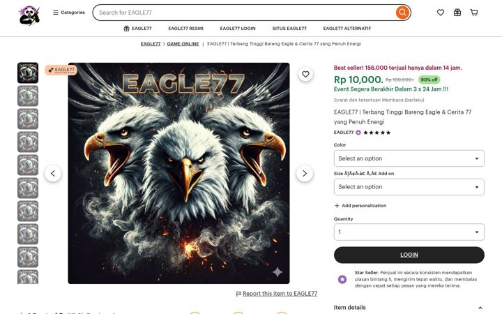 Kuvakaappaus sivustosta eagle77.net