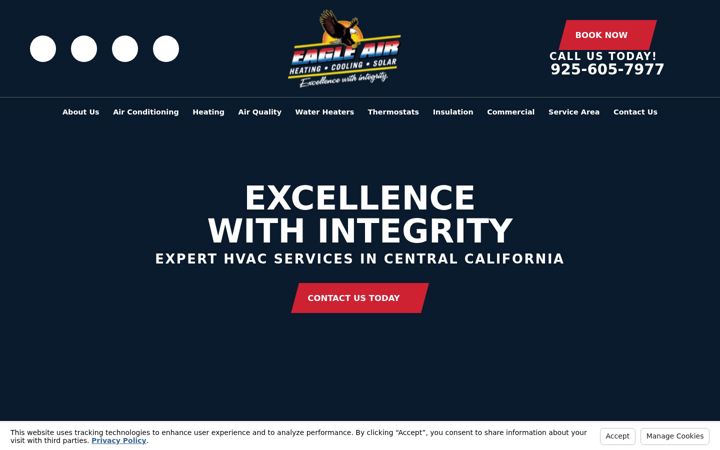 Screenshot of eagleairconditioning.com
