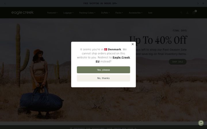 Screenshot of eaglecreek.com