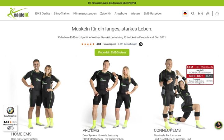 Screenshot ta' eaglefit.de