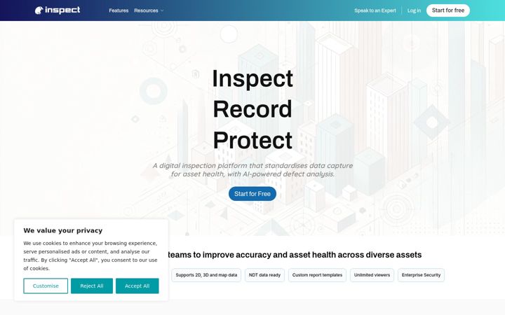 Screenshot of eagleinspect.com