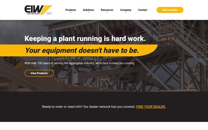 Screenshot of eagleironworks.com