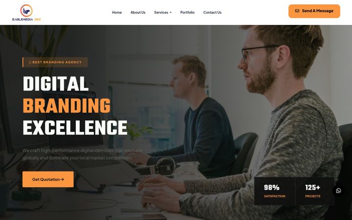 Screenshot of eaglemedia360.com