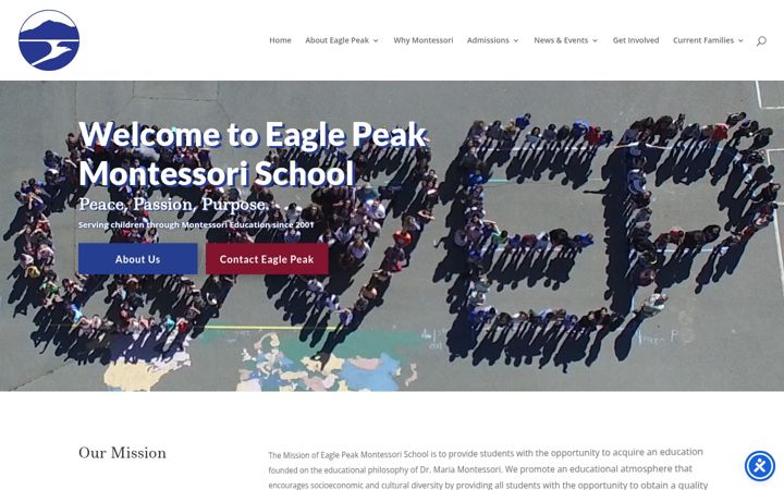 Ekrano kopija eaglepeakmontessori.org