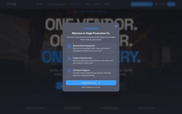 Screenshot of eagleproductionco.com