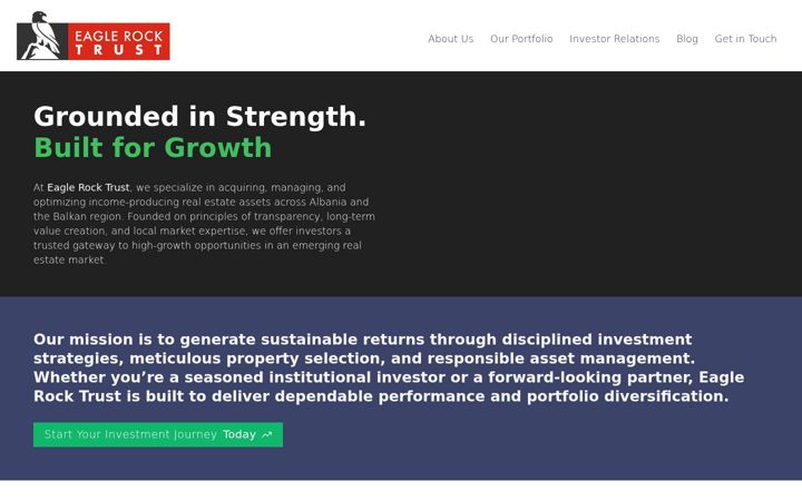 Screenshot of eaglerocktrust.com