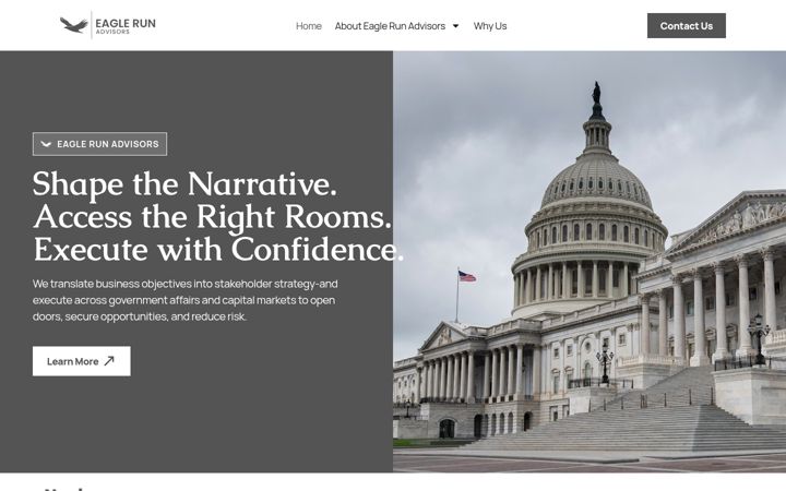 Screenshot of eaglerunadvisors.com
