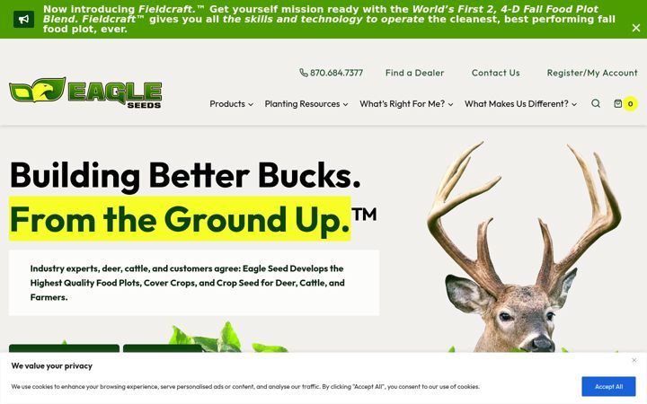 Screenshot of eagleseed.com