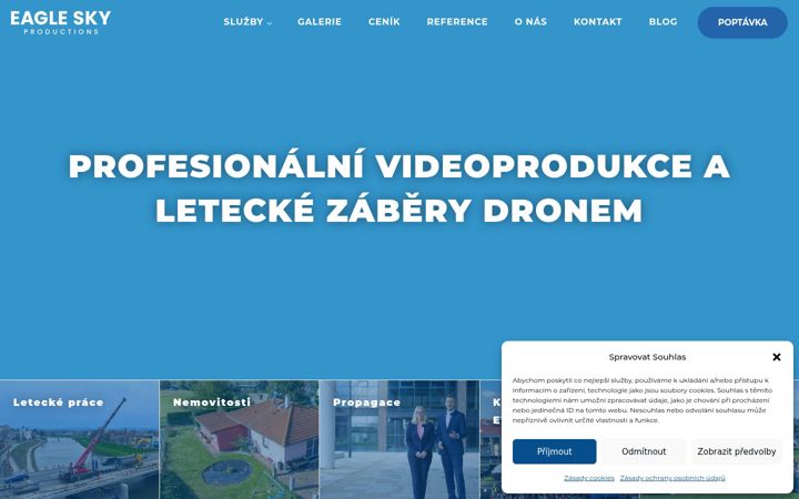 Screenshot van eaglesky.cz